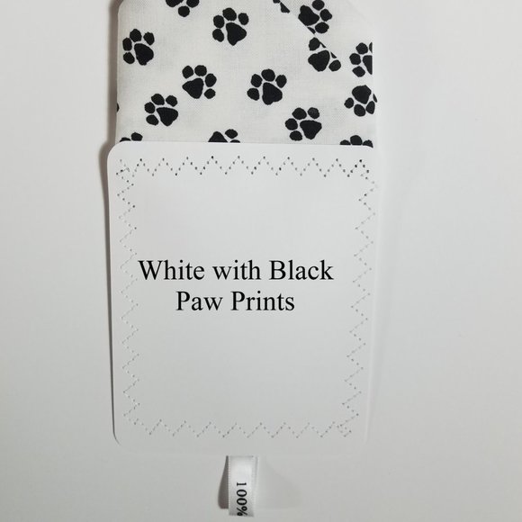 New - Paw Prints Cotton Pre-Folded Pocket Square Handkerchief Insert - Picture 5 of 6